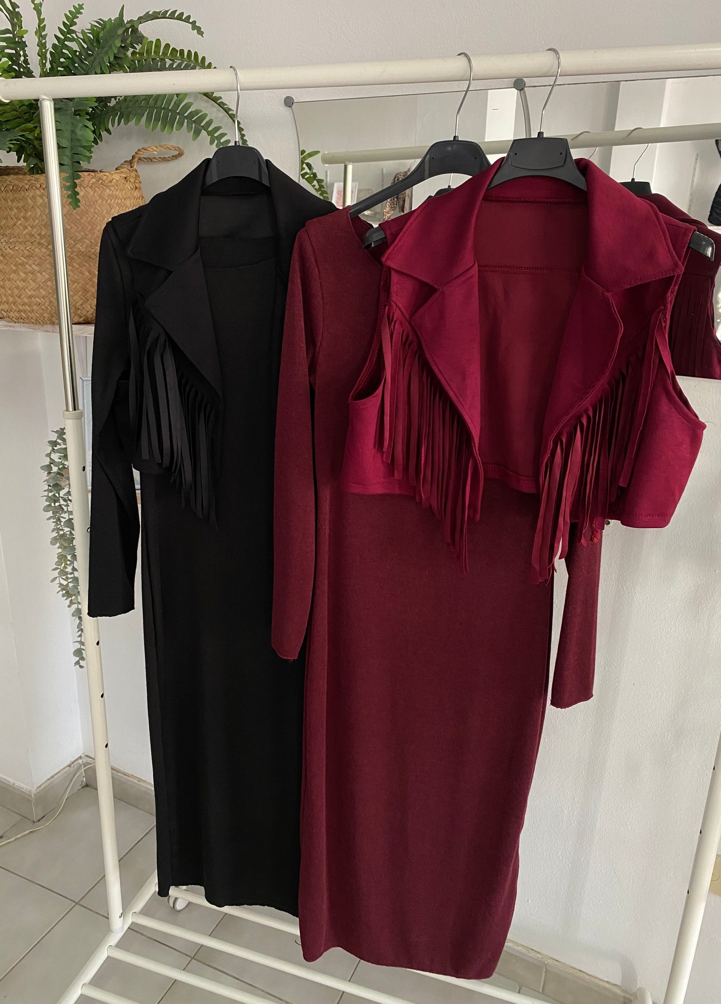 Conjunto vestido con chaleco